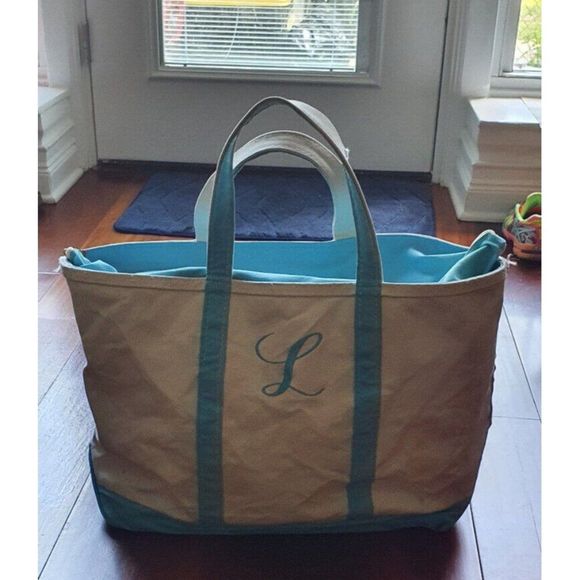 L.L. Bean Bags Vintage Ll Bean Boat Tote Natural Canvas Bag Poshmark